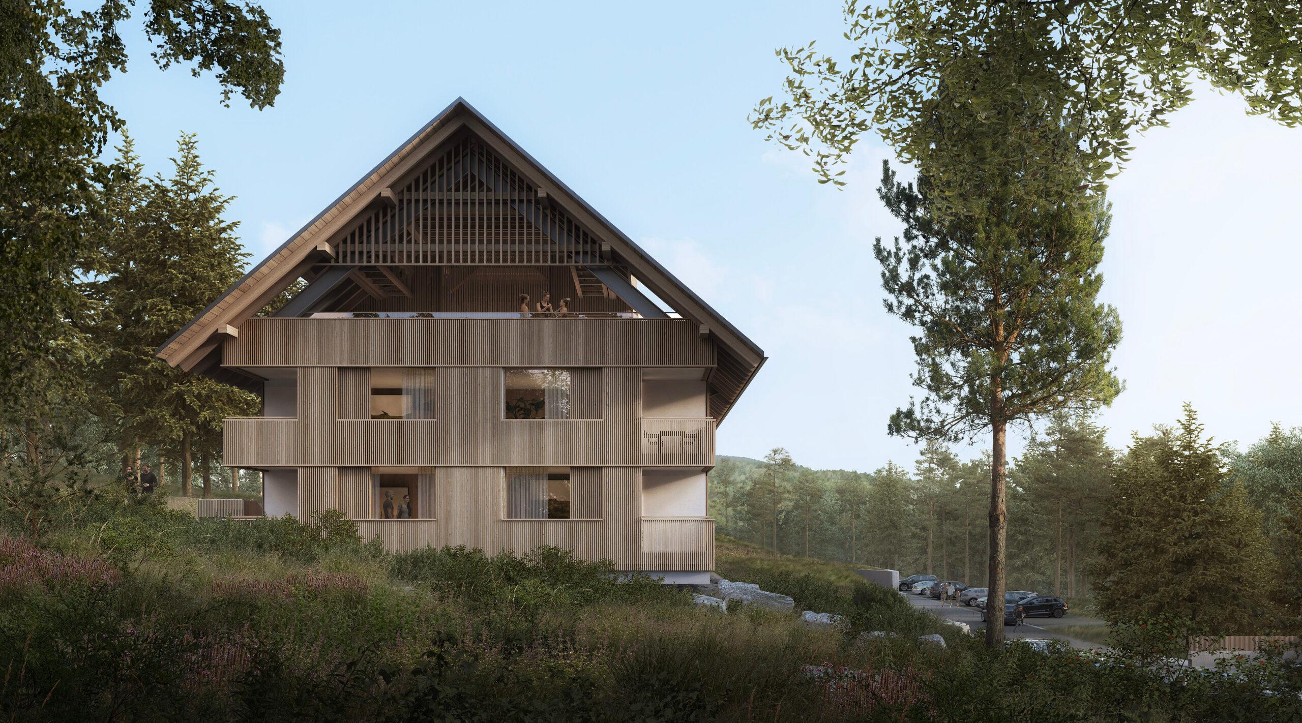 Kameralna inwestycja Cristal Apartments w górskim krajobrazie