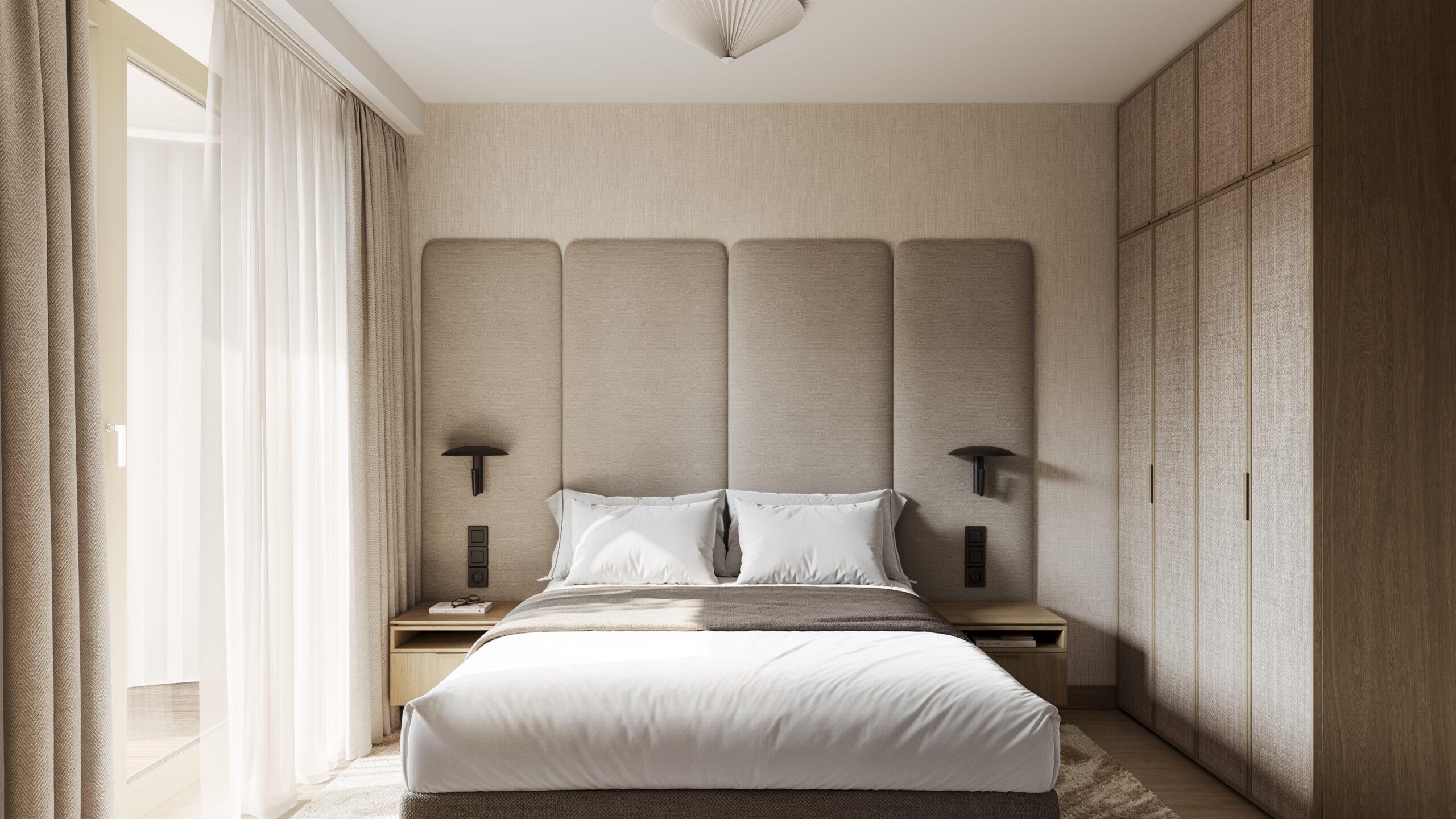 Komfortowa sypialnia w apartamencie Baltic Park Grand Residences Świnoujście